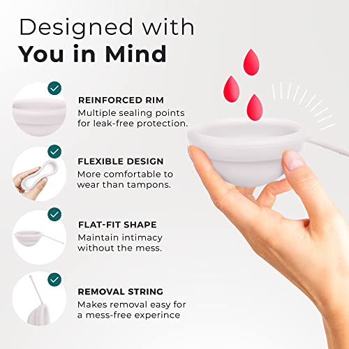 EcoBlossom Reusable Menstrual Disc with Removal String - The Most Reliable Medical Grade Silicone